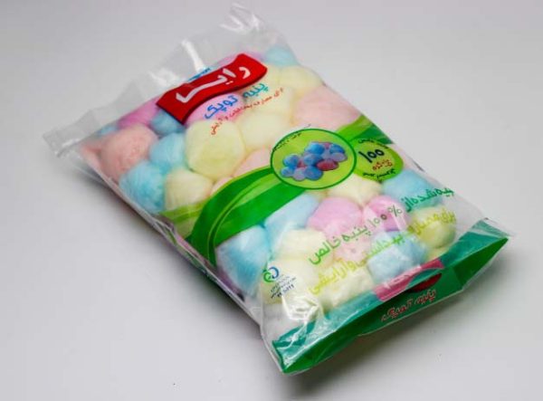 پنبه توپک رنگی رایا 100 گرمی